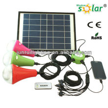 3 LED bulbs 15W solar lights for home use, home solar system with mobile charger
